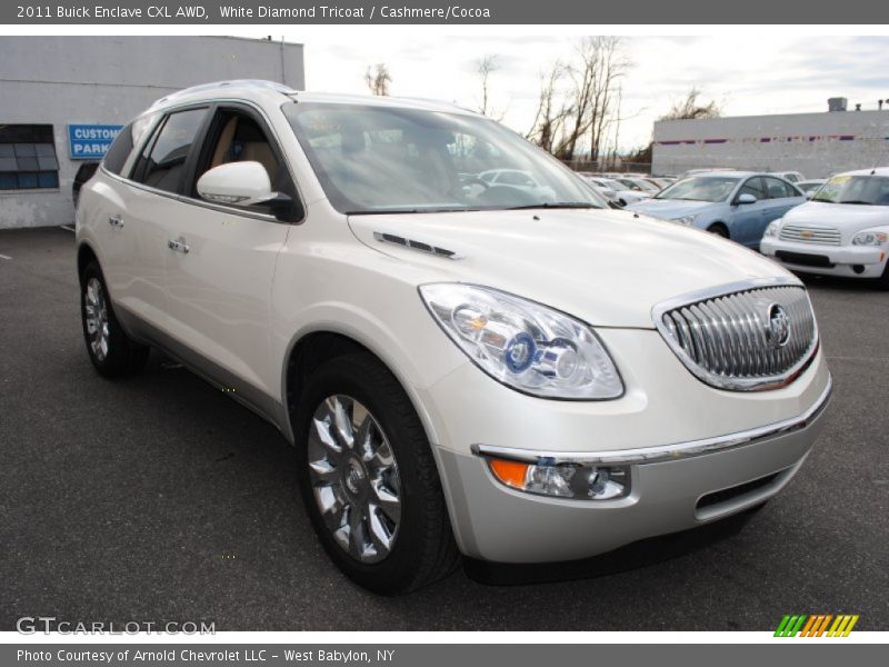 White Diamond Tricoat / Cashmere/Cocoa 2011 Buick Enclave CXL AWD