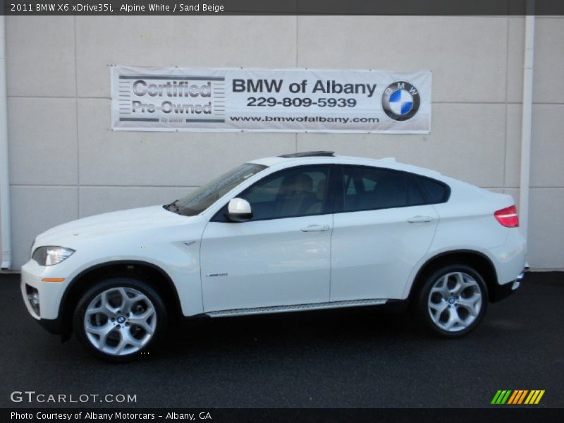 Alpine White / Sand Beige 2011 BMW X6 xDrive35i
