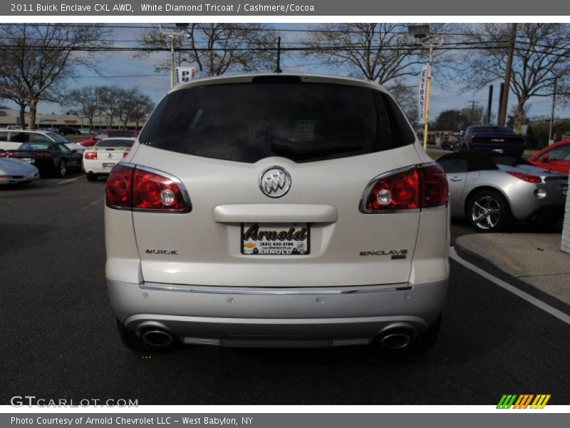 White Diamond Tricoat / Cashmere/Cocoa 2011 Buick Enclave CXL AWD