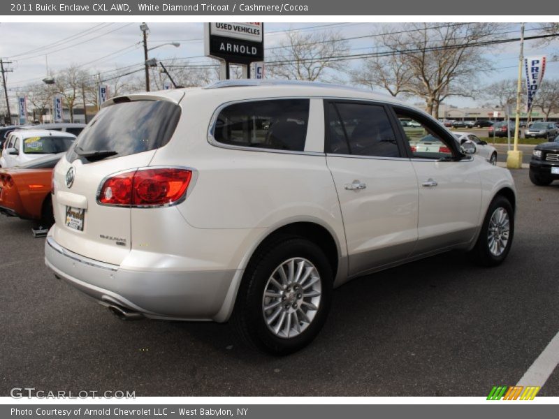 White Diamond Tricoat / Cashmere/Cocoa 2011 Buick Enclave CXL AWD