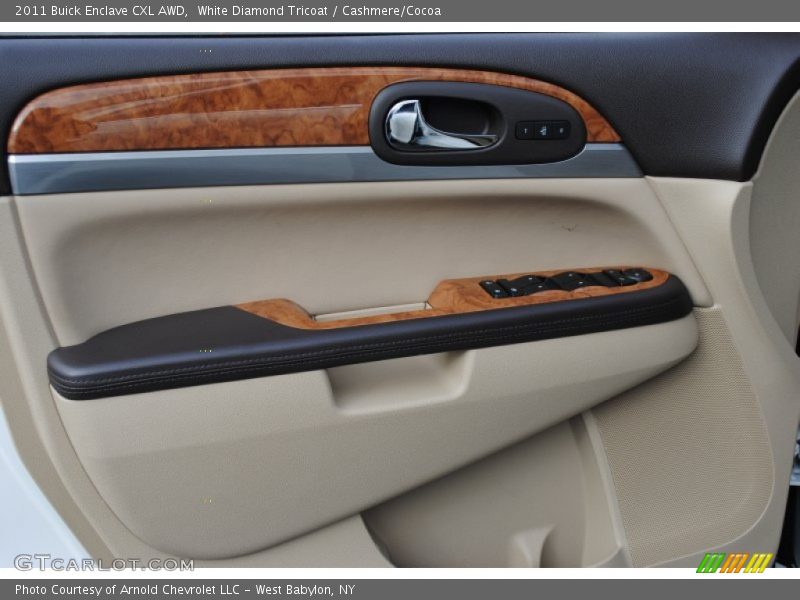 White Diamond Tricoat / Cashmere/Cocoa 2011 Buick Enclave CXL AWD