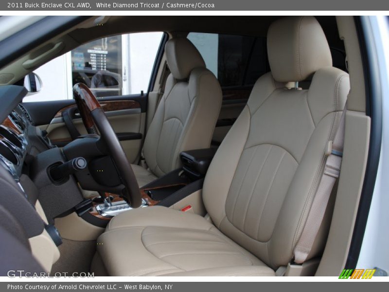 White Diamond Tricoat / Cashmere/Cocoa 2011 Buick Enclave CXL AWD
