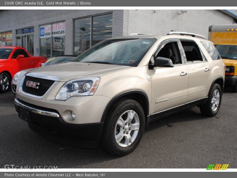 Gold Mist Metallic / Ebony 2008 GMC Acadia SLE