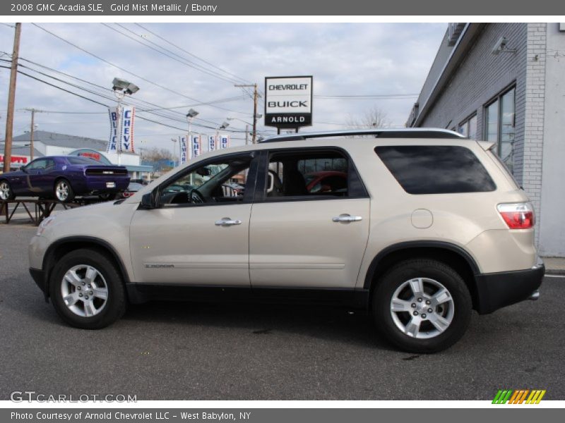 Gold Mist Metallic / Ebony 2008 GMC Acadia SLE