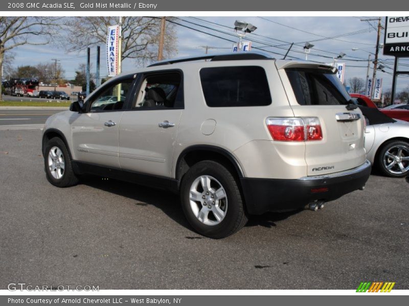 Gold Mist Metallic / Ebony 2008 GMC Acadia SLE