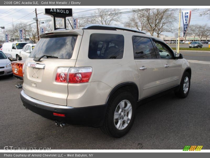 Gold Mist Metallic / Ebony 2008 GMC Acadia SLE
