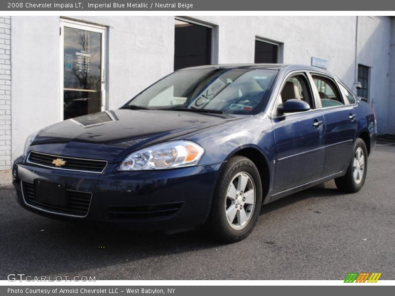 Imperial Blue Metallic / Neutral Beige 2008 Chevrolet Impala LT