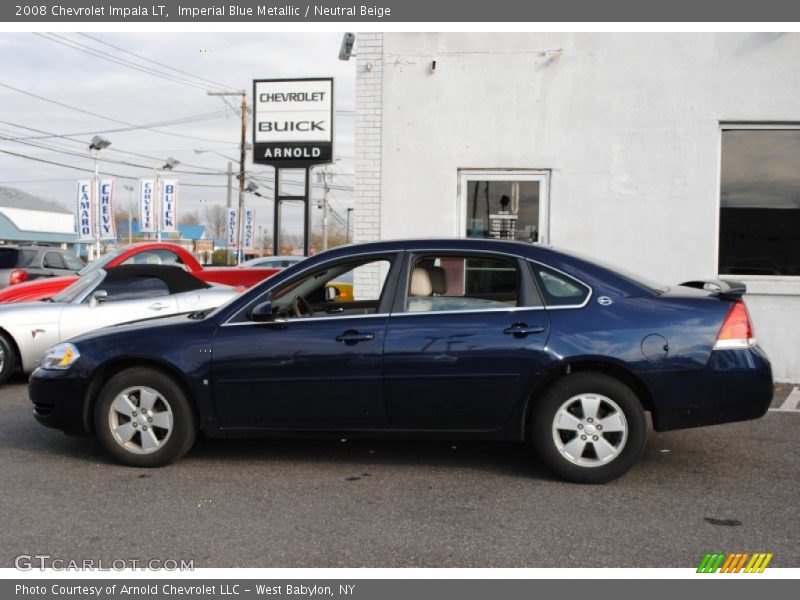 Imperial Blue Metallic / Neutral Beige 2008 Chevrolet Impala LT