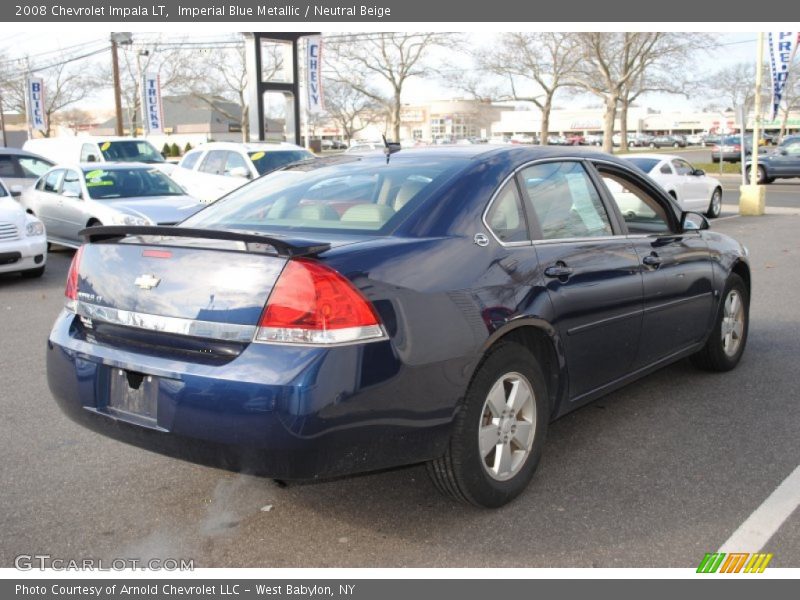 Imperial Blue Metallic / Neutral Beige 2008 Chevrolet Impala LT