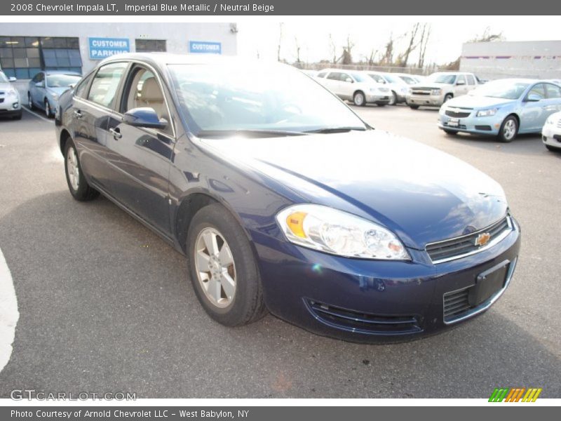 Imperial Blue Metallic / Neutral Beige 2008 Chevrolet Impala LT