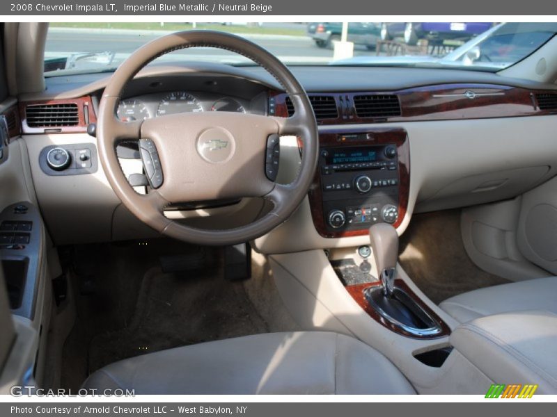 Imperial Blue Metallic / Neutral Beige 2008 Chevrolet Impala LT