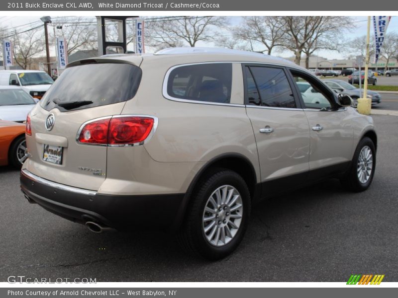 White Diamond Tricoat / Cashmere/Cocoa 2011 Buick Enclave CXL AWD