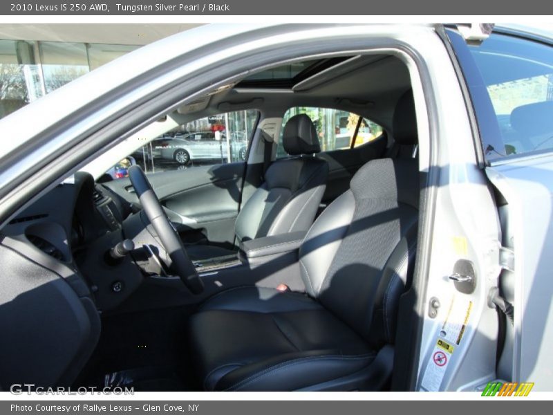 Tungsten Silver Pearl / Black 2010 Lexus IS 250 AWD