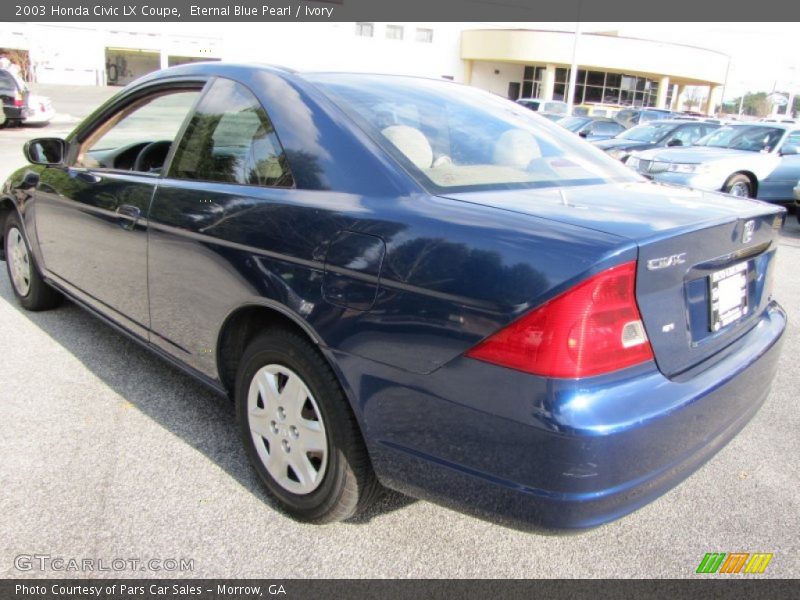 Eternal Blue Pearl / Ivory 2003 Honda Civic LX Coupe