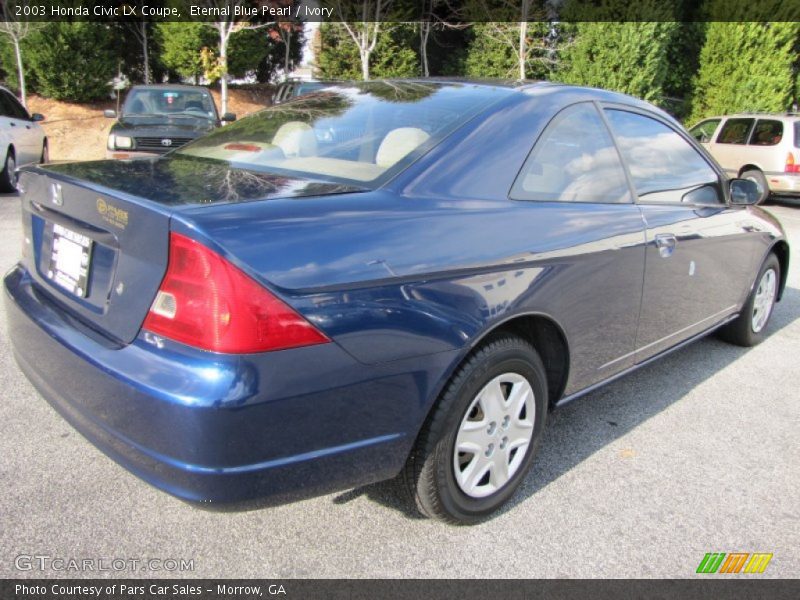 Eternal Blue Pearl / Ivory 2003 Honda Civic LX Coupe