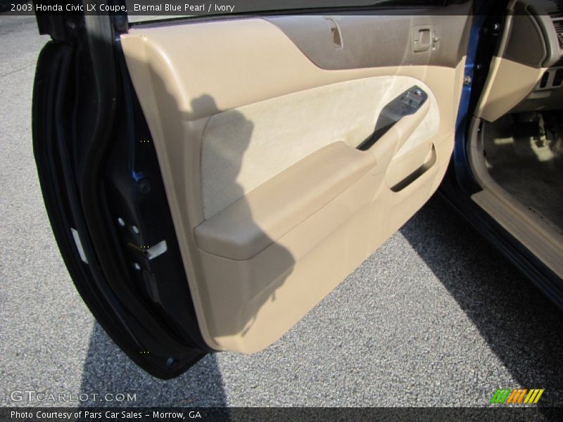 Eternal Blue Pearl / Ivory 2003 Honda Civic LX Coupe