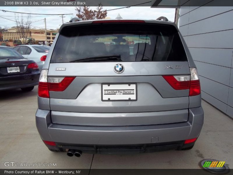 Silver Grey Metallic / Black 2008 BMW X3 3.0si