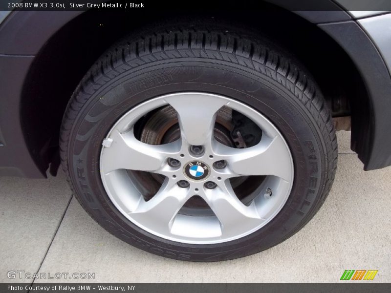Silver Grey Metallic / Black 2008 BMW X3 3.0si