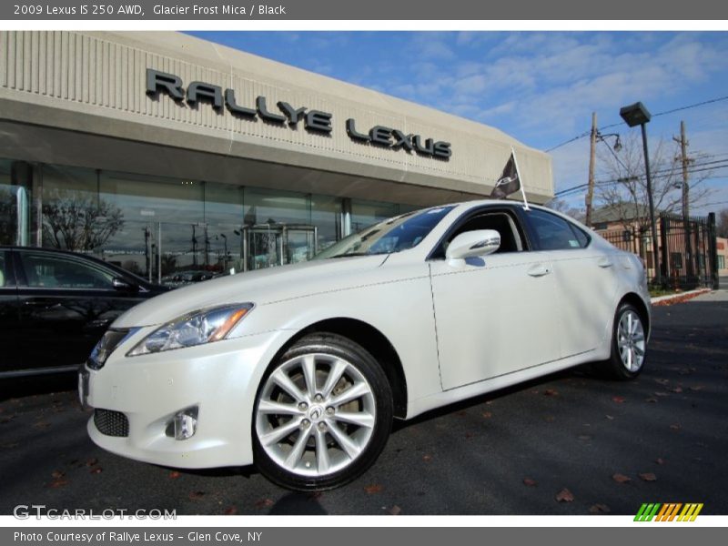 Glacier Frost Mica / Black 2009 Lexus IS 250 AWD