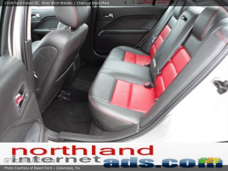 Silver Birch Metallic / Charcoal Black/Red 2008 Ford Fusion SE