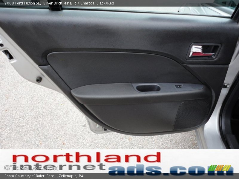 Silver Birch Metallic / Charcoal Black/Red 2008 Ford Fusion SE