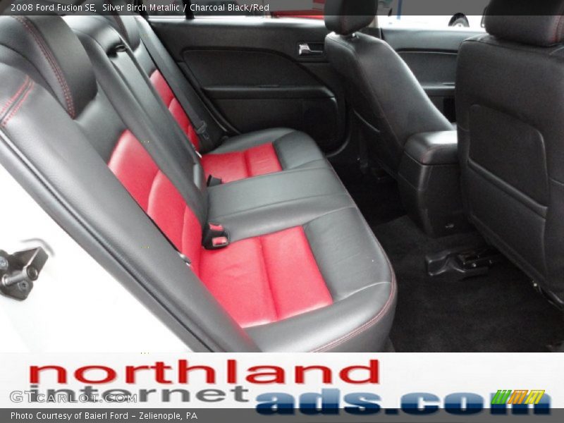 Silver Birch Metallic / Charcoal Black/Red 2008 Ford Fusion SE