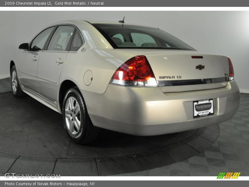 Gold Mist Metallic / Neutral 2009 Chevrolet Impala LS