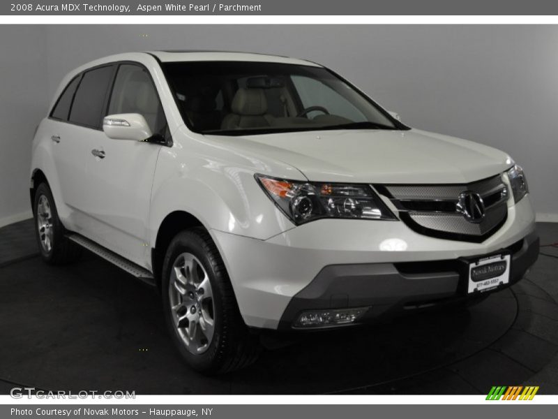 Aspen White Pearl / Parchment 2008 Acura MDX Technology