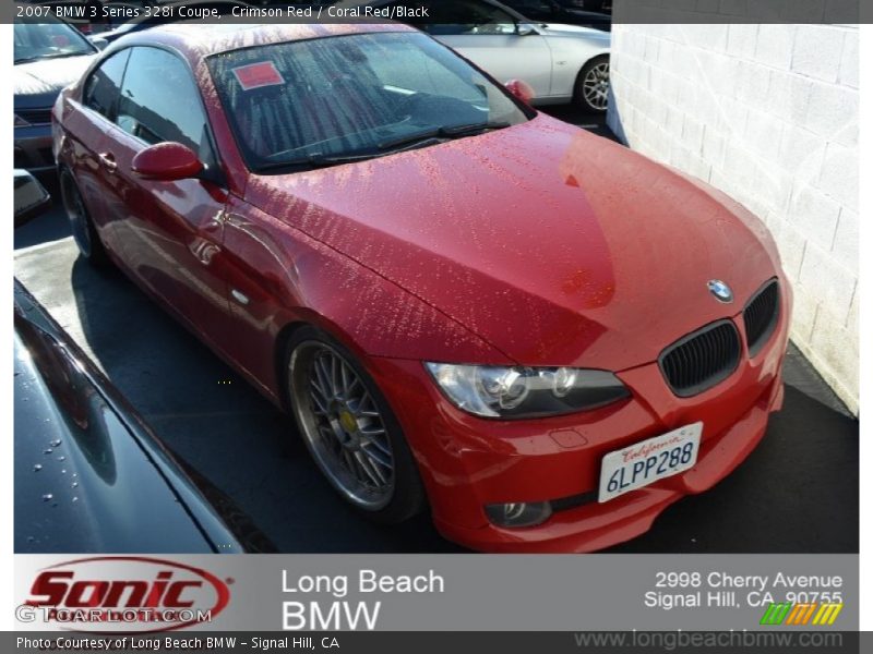 Crimson Red / Coral Red/Black 2007 BMW 3 Series 328i Coupe