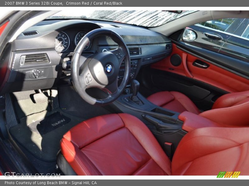 Crimson Red / Coral Red/Black 2007 BMW 3 Series 328i Coupe