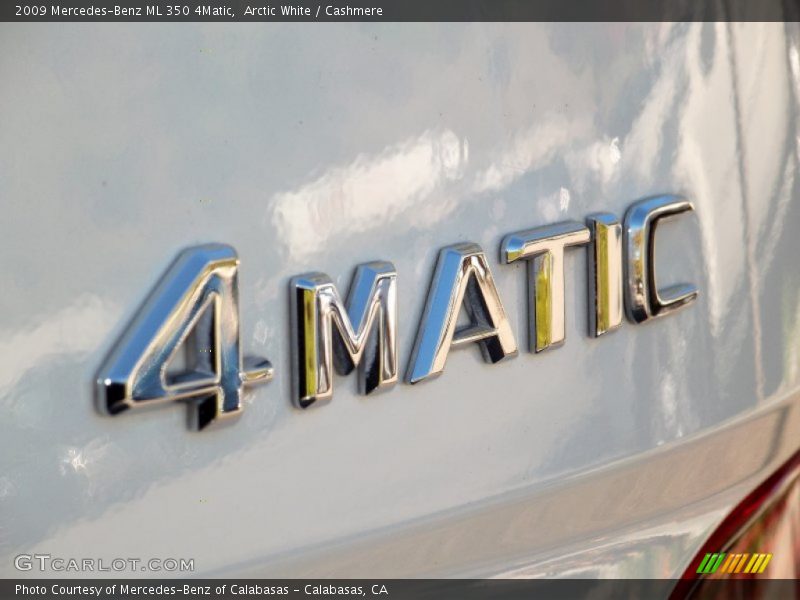 Arctic White / Cashmere 2009 Mercedes-Benz ML 350 4Matic