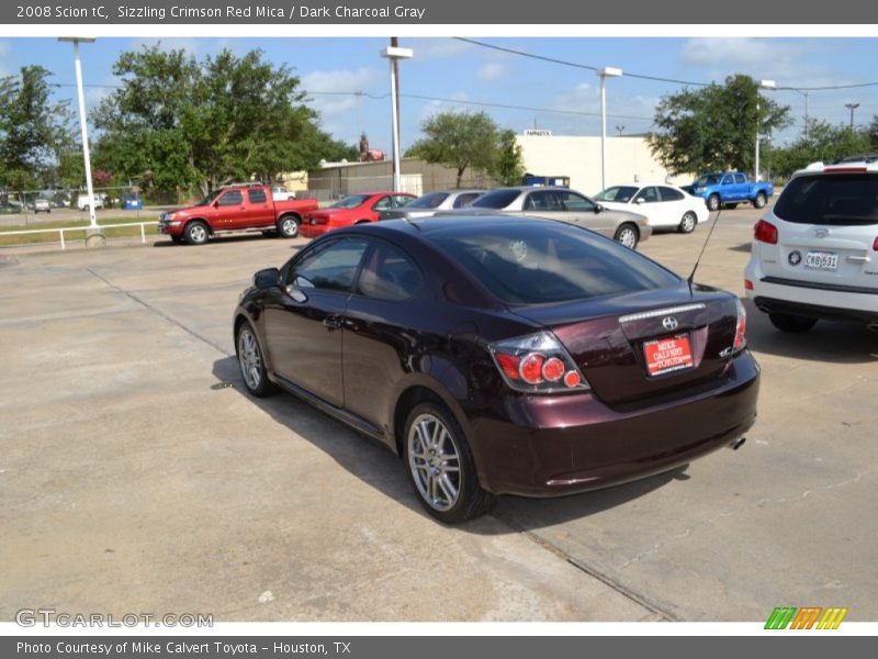 Sizzling Crimson Red Mica / Dark Charcoal Gray 2008 Scion tC