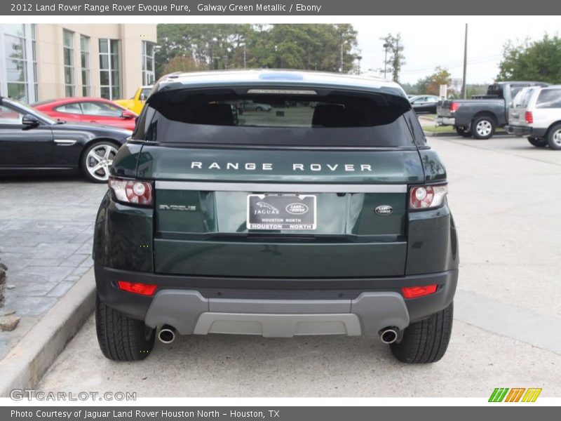 Galway Green Metallic / Ebony 2012 Land Rover Range Rover Evoque Pure