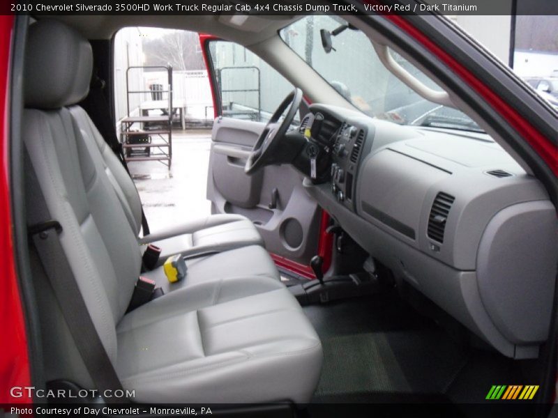 Victory Red / Dark Titanium 2010 Chevrolet Silverado 3500HD Work Truck Regular Cab 4x4 Chassis Dump Truck