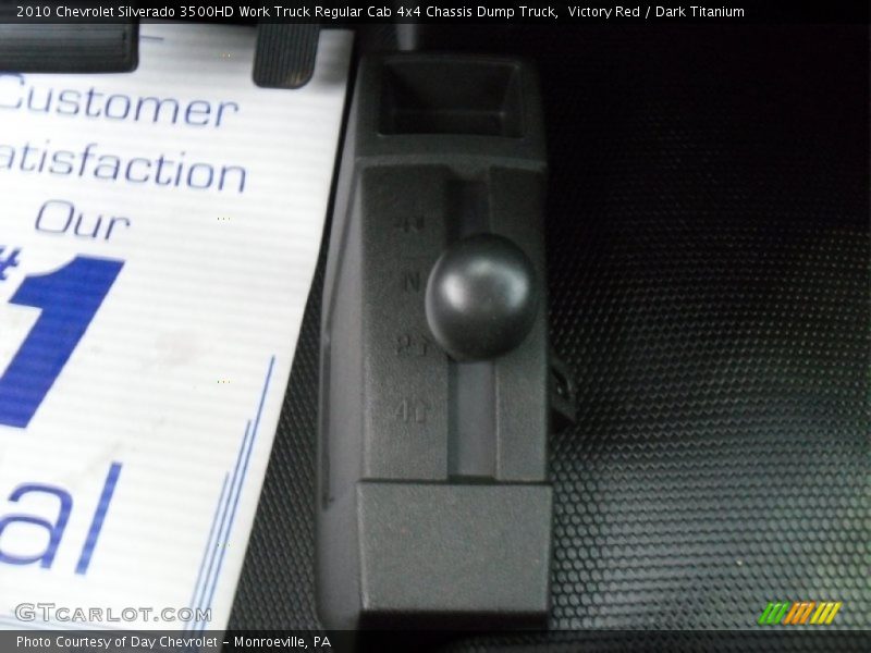 Victory Red / Dark Titanium 2010 Chevrolet Silverado 3500HD Work Truck Regular Cab 4x4 Chassis Dump Truck