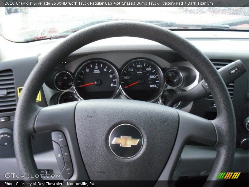 Victory Red / Dark Titanium 2010 Chevrolet Silverado 3500HD Work Truck Regular Cab 4x4 Chassis Dump Truck