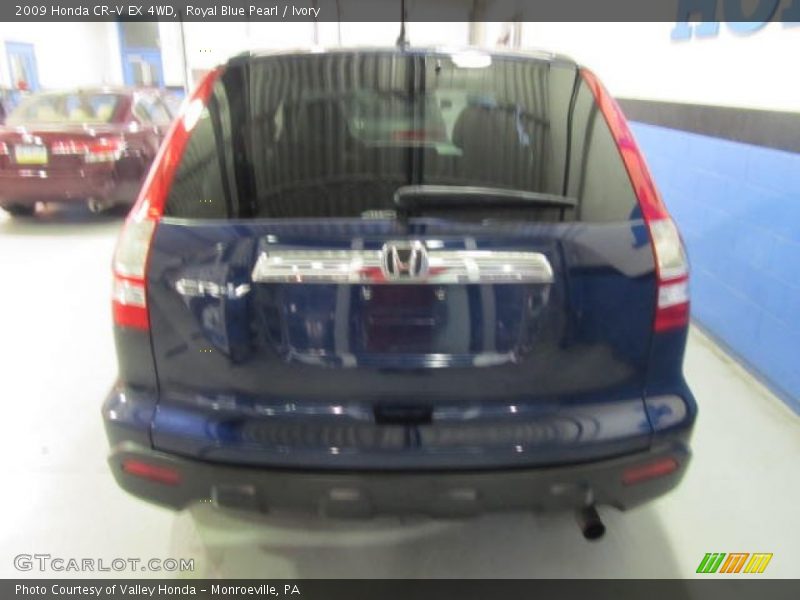 Royal Blue Pearl / Ivory 2009 Honda CR-V EX 4WD