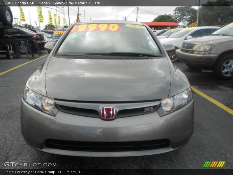 Galaxy Gray Metallic / Black 2007 Honda Civic Si Sedan