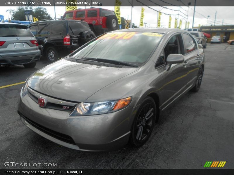 Galaxy Gray Metallic / Black 2007 Honda Civic Si Sedan