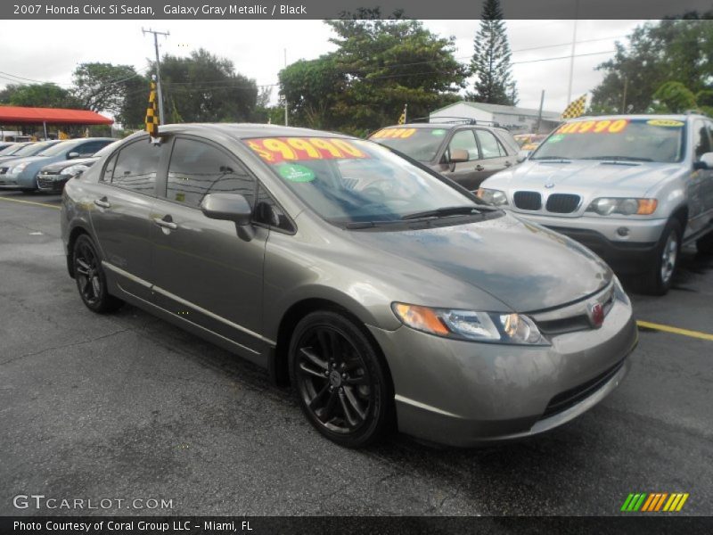 Galaxy Gray Metallic / Black 2007 Honda Civic Si Sedan