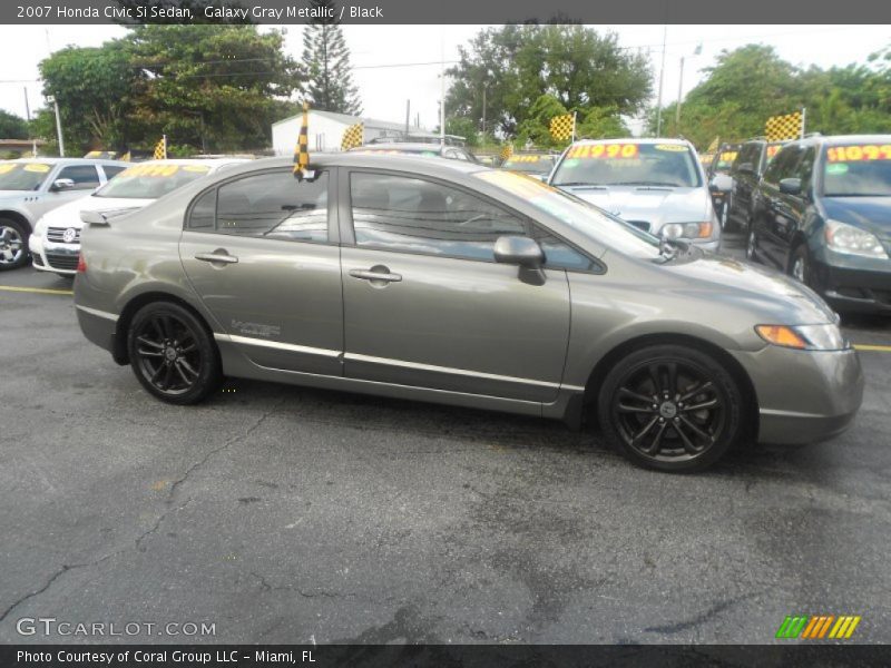 Galaxy Gray Metallic / Black 2007 Honda Civic Si Sedan