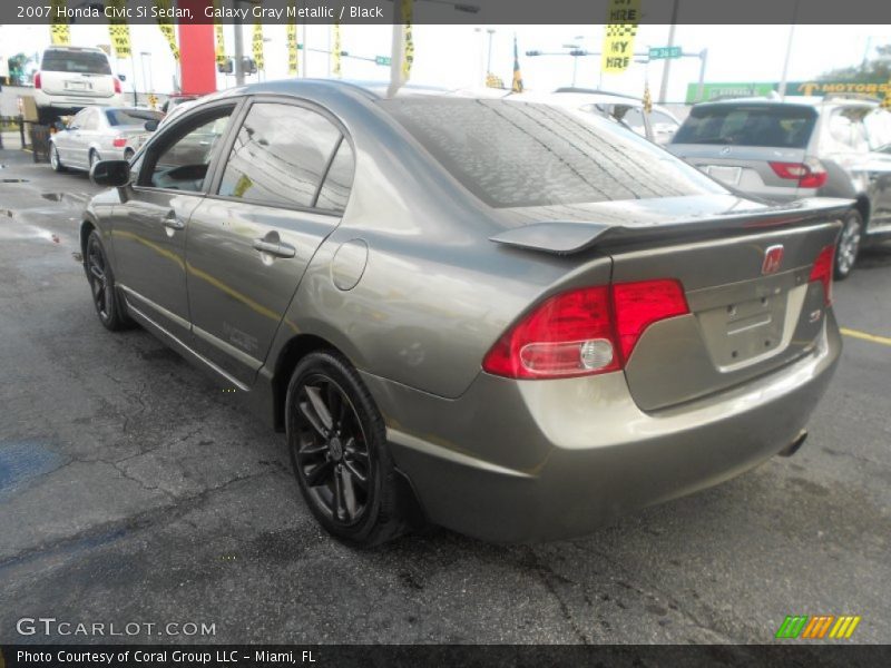 Galaxy Gray Metallic / Black 2007 Honda Civic Si Sedan