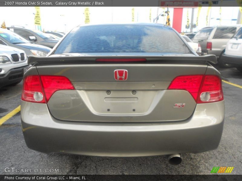 Galaxy Gray Metallic / Black 2007 Honda Civic Si Sedan