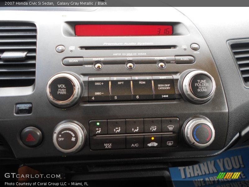 Galaxy Gray Metallic / Black 2007 Honda Civic Si Sedan