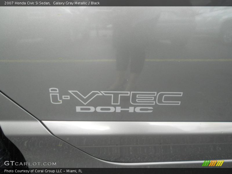 Galaxy Gray Metallic / Black 2007 Honda Civic Si Sedan