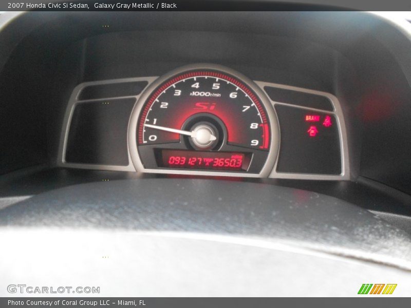 Galaxy Gray Metallic / Black 2007 Honda Civic Si Sedan