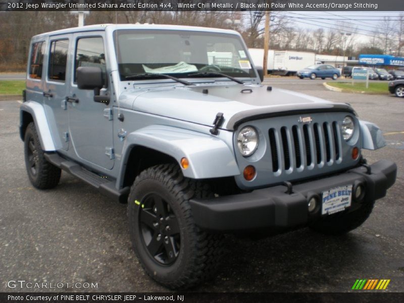 Front 3/4 View of 2012 Wrangler Unlimited Sahara Arctic Edition 4x4