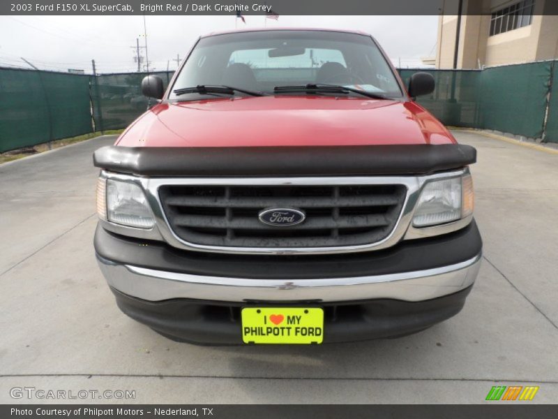 Bright Red / Dark Graphite Grey 2003 Ford F150 XL SuperCab