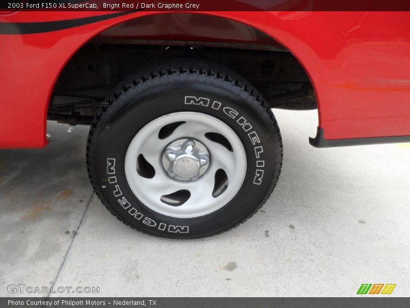 Bright Red / Dark Graphite Grey 2003 Ford F150 XL SuperCab