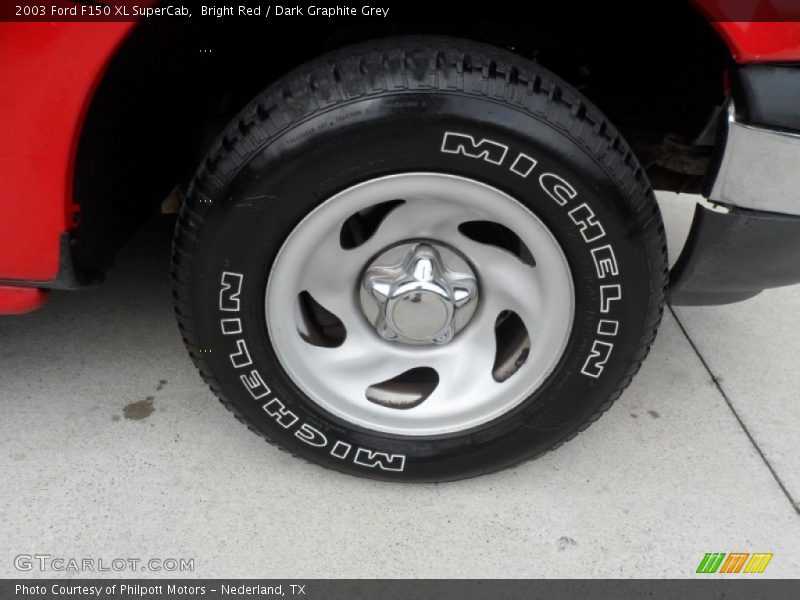 Bright Red / Dark Graphite Grey 2003 Ford F150 XL SuperCab